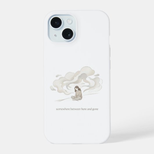 Minimal aesthetic phone case I Dreamy I Neutral iPhone 15ケース (裏面)