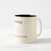 Minimal Aesthetic Quote Design “Healing Looks Good ツートーンマグカップ (正面右)