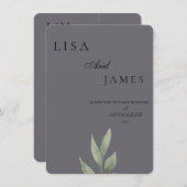 MINIMAL AESTHETIC WEDDING INVITATION (正面/裏面)