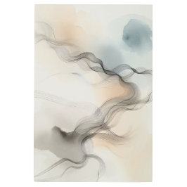 Minimal Air Flow Japandi Abstract Design メタルプリント