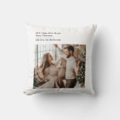 Minimal All Is Calm All Is Bright Christmas Photo  クッション (正面)