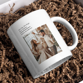 Minimal All Is Calm All Is Bright Christmas Photo コーヒーマグカップ