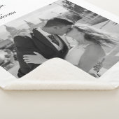 Minimal All Is Calm All Is Bright Christmas Photo  シェルパブランケット (3/4)