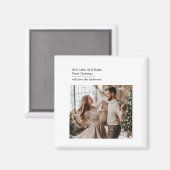 Minimal All Is Calm All Is Bright Christmas Photo  マグネット (正面/裏面)