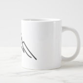 Minimal Alpine Mountain Line Art Mug ジャンボコーヒーマグカップ (右)
