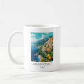 Minimal Amalfi Coast Italy Vintage Travel コーヒーマグカップ (左)