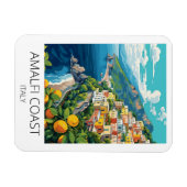 Minimal Amalfi Coast Italy Vintage Travel マグネット (横)