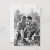 Minimal and Chic | Black and White Wedding 出欠カード (裏面)