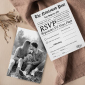 Minimal and Chic | Black and White Wedding 出欠カード