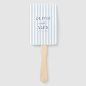 Minimal and Chic Blue French Personalized Wedding  ハンドファン (正面)