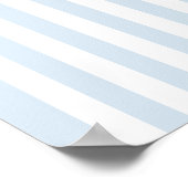 Minimal and Chic Blue French Personalized Wedding ポスター (角)