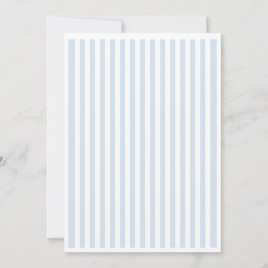 Minimal and Chic Blue French Personalized Wedding 招待状 (裏面)