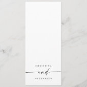 Minimal and Chic Calligraphy Dinner Wedding メニュー (裏面)