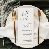 Minimal and Chic Calligraphy Dinner Wedding メニュー