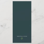 Minimal and Chic Green Wedding  メニュー (裏面)