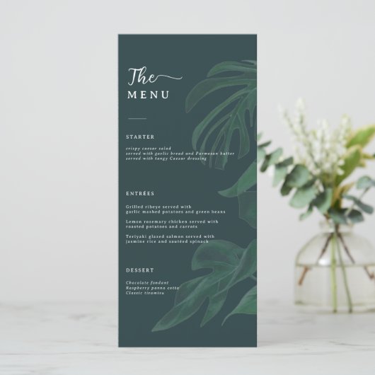 Minimal and Chic Green Wedding  メニュー (スタンド正面)