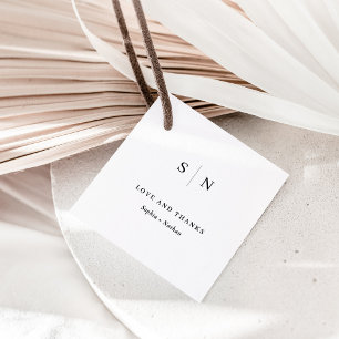 Minimal and Chic   Thank You Wedding フェイバータグ
