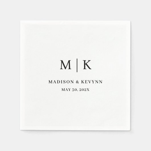 Minimal and Chic | Wedding Napkins スタンダードカクテルナプキン (正面)