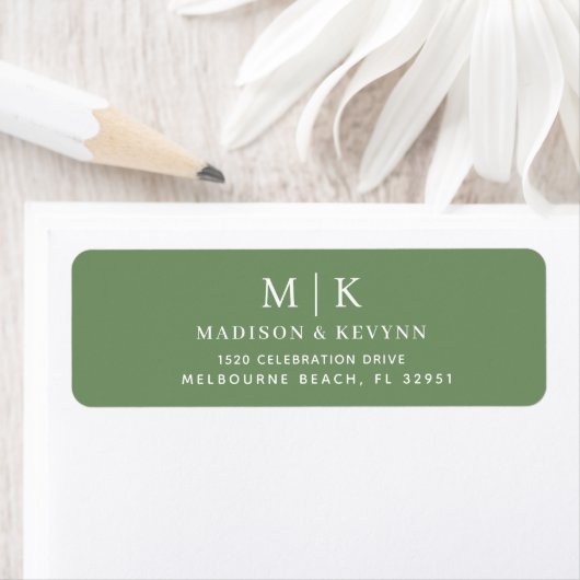 Minimal and Chic | Wedding Return Address Label ラベル (インサイチュ)