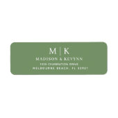 Minimal and Chic | Wedding Return Address Label ラベル (正面)