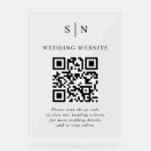 Minimal and Chic | White and Black Wedding アクリルサイン (正面)