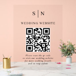 Minimal and Chic | White and Black Wedding アクリルサイン