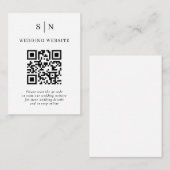 Minimal and Chic | White and Black Wedding エンクロージャーカード (正面/裏面)