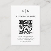 Minimal and Chic | White and Black Wedding エンクロージャーカード (正面)