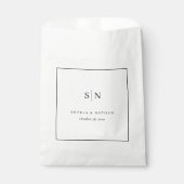 Minimal and Chic | White and Black Wedding フェイバーバッグ (正面)