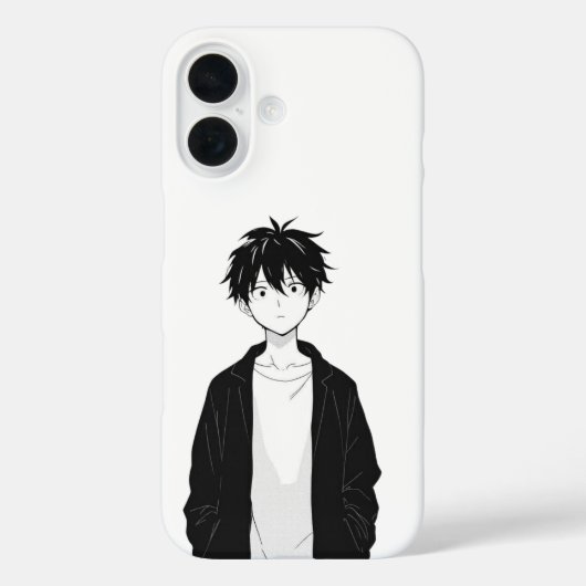 Minimal Anime Boy iPhone / iPad case Case-Mate iPhoneケース (裏面)
