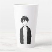 Minimal Anime Boy Latte Mug カフェラテマグ (正面)