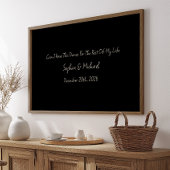 Minimal Anniversary Gift Custom Wedding Name Print ポスター