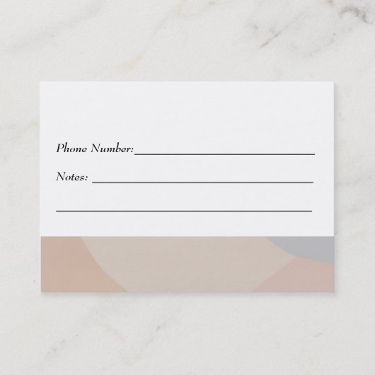Minimal Appointment Reminder Card Clean Design 予約カード (裏面)