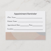 Minimal Appointment Reminder Card Clean Design 予約カード (正面)