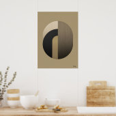 Minimal Art Deco Arch Wall Art | Luxury Gold ポスター (キッチン)