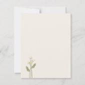 Minimal Art Nouveau Gold Arch Calla Lily Wedding 出欠カード (裏面)