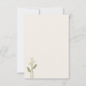 Minimal Art Nouveau Gold Arch Calla Lily Wedding 出欠カード (裏面)