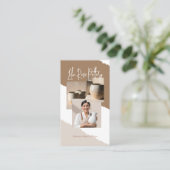 Minimal Artistic Handmade Pottery Photo Collage 名刺 (スタンド正面)