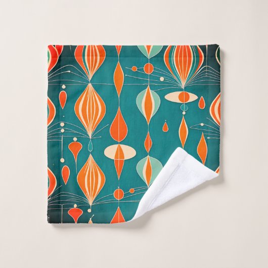 Minimal Atomic Drops Design バスタオルセット (ウォッシュタオル)