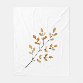 Minimal Autumn Branch Throw Blanket フリースブランケット