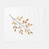 Minimal Autumn Branch Throw Blanket フリースブランケット (正面(横))