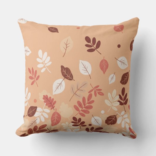 Minimal Autumn Leaves クッション (正面)