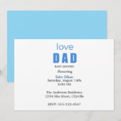 Minimal Baby boy Shower Invitation 案内状 (正面/裏面)