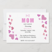 Minimal Baby Girl Shower Invitation 案内状 (正面)