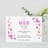 Minimal Baby Girl Shower Invitation 案内状 (スタンド正面)