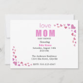 Minimal Baby girl Shower Invitation 案内状 (正面)