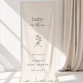 Minimal Baby in Bloom Baby Shower Banner 横断幕