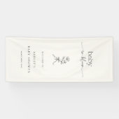 Minimal Baby in Bloom Baby Shower Banner 横断幕 (横)