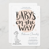 Minimal Baby Shower  招待状 (正面/裏面)