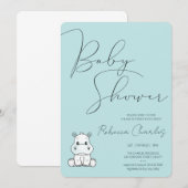 Minimal Baby Shower  招待状 (正面/裏面)